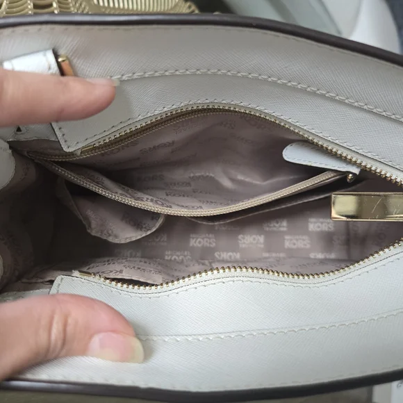 Michael Kors Black and White Satchel - Picture 7 of 10